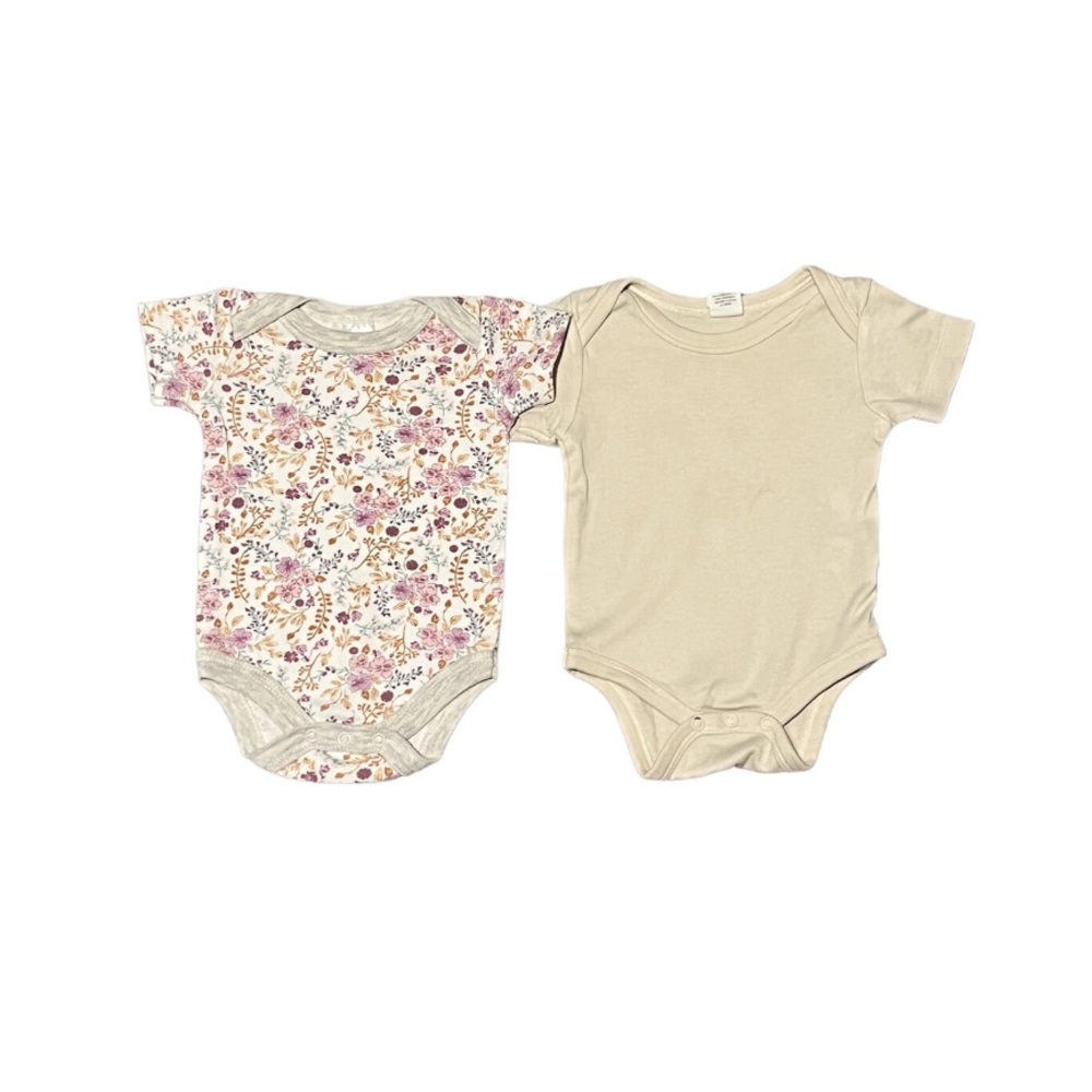 2 Pack Girls 0-3M Onesies Bundle
